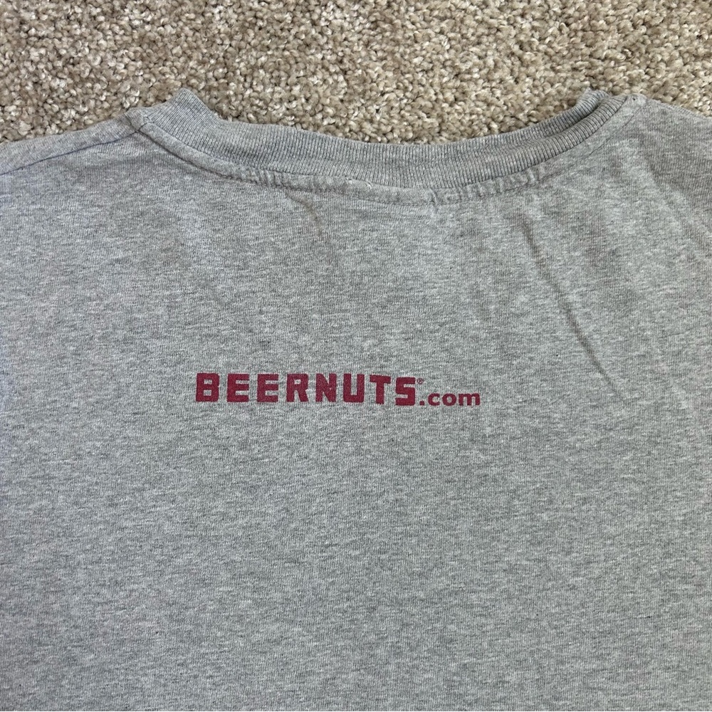 Vintage USA Champion Beer Nuts Brand Snacks Graphic T-Shirt XL Gray 90s Y2K - Picture 9 of 9